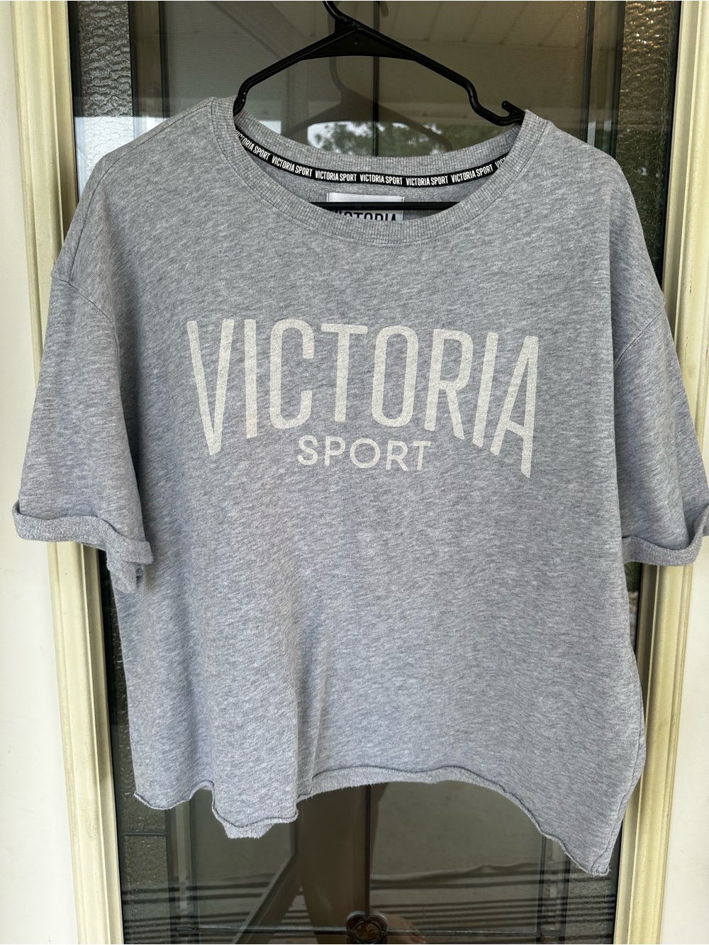 Women's Victoria Sport Gray & Black oversized cropped t shirt bundle